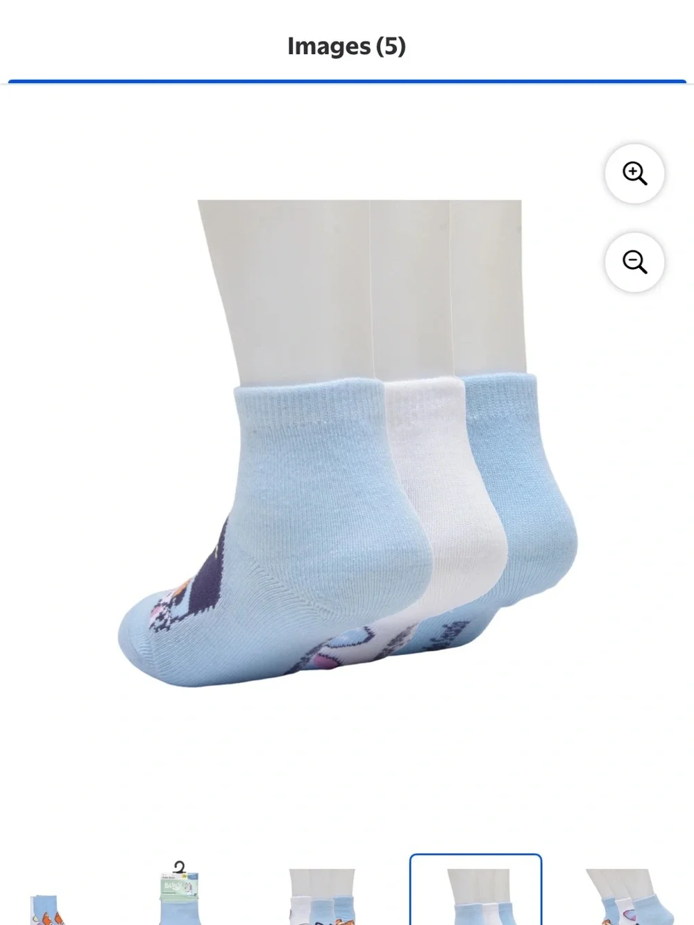 Bluey Bingo Easter Baby Ankle Socks 3-Pack Size 12-24 Months NWT Bunny Egg